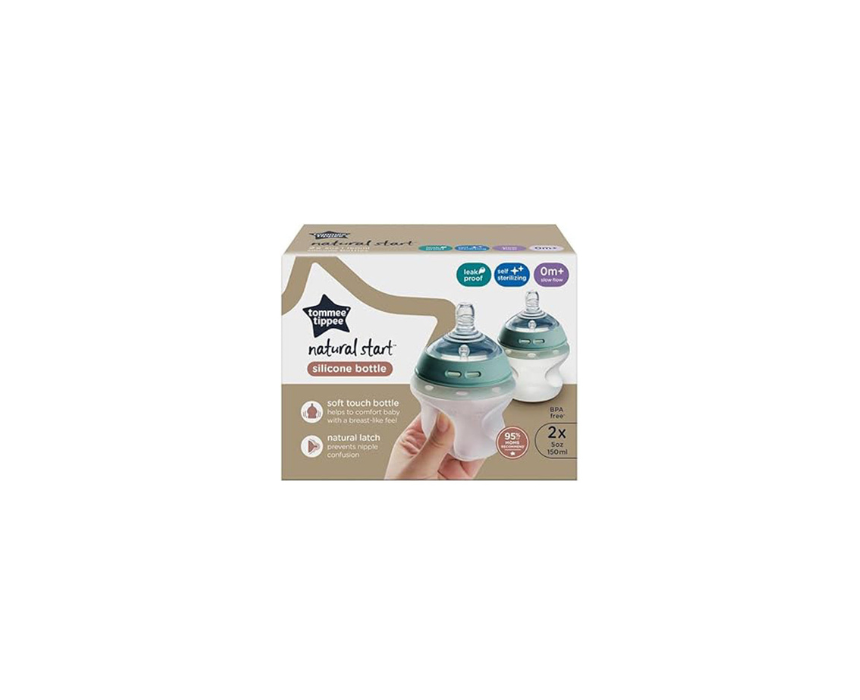 145 Natural Start Silicone Bottle 0M+ Tommee Tippee - Image 1