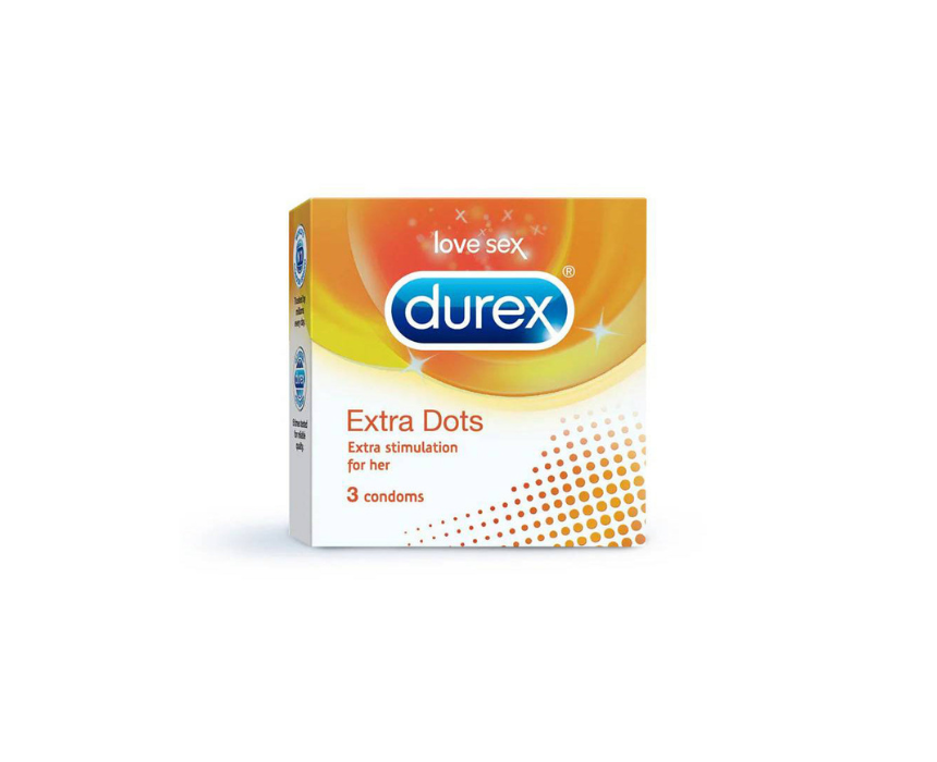 156 Durex Extra Dots 3 Condoms - Image 1