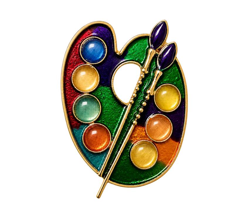 16 Artist Palette Brooch - Image 1