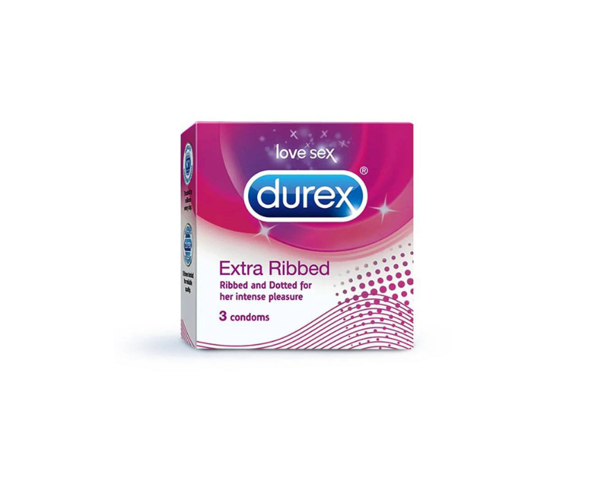 168 Durex Extra Ribbed 3 Condoms - Image 1