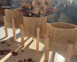 Rattan Planter Basket Stand - Image 