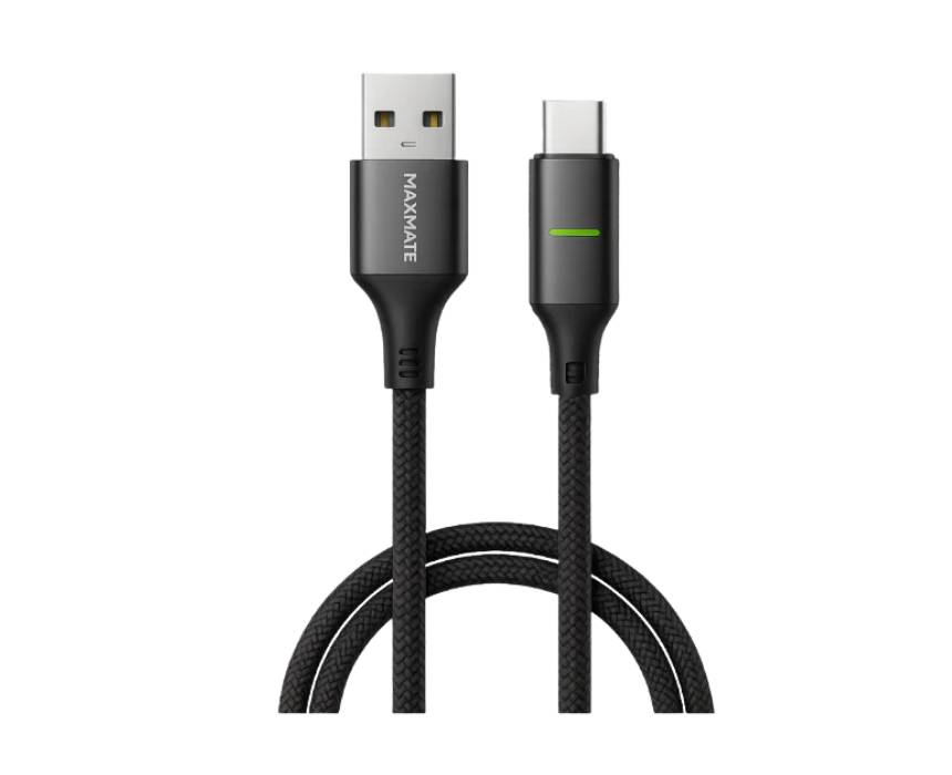 2 Maxmate USB To Type C Cable Fabric Coated - Image 1