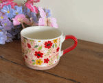 Colorful Floral Coffee Mug - Image 