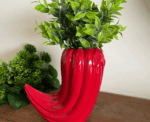 Red Pepper Flower Vase - Image 