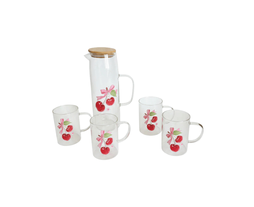 2 Glass Juice Jug Set - Image 1