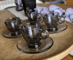 Coffee Cup Set with Saucers - Image 