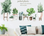 Green Plants Wall Decal Quote Home Decor - Image 