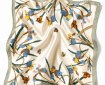 Women Floral Silk Scarf - Image 