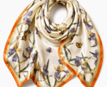 Women Iris Floral Scarf - Image 