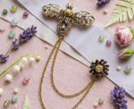 Women Golden Bee Brooch - Image 