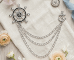 Women Nautical Chain Brooch - Image 