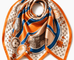 Women Monogram Print Scarf - Image 