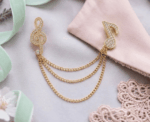 Women Music Chain Brooch - Image 