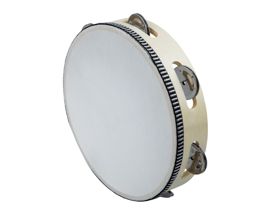 2 ABC Tambourine Wood Design Musical Instrument - Image 1
