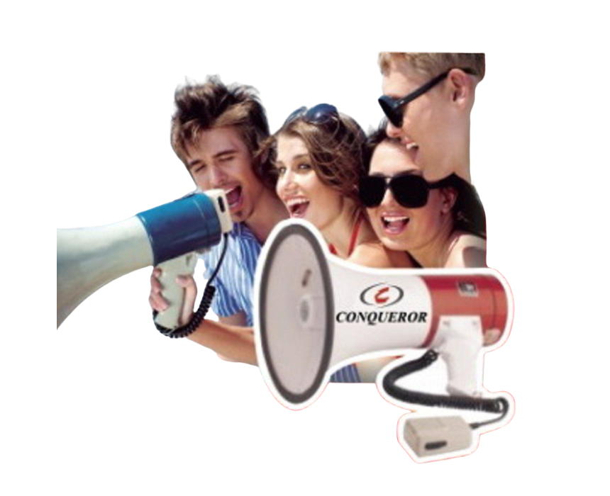 2 Conqueror Megaphone Speaker With Volume And Voice Recording - Image 1