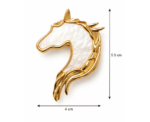 Pearl Horse Brooch - Image 