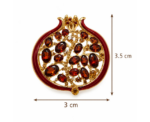 Ruby Pomegranate Brooch - Image 