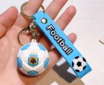 Argentina Football 3D PVC Keychain - Image 