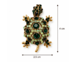 Emerald Turtle Brooch - Image 