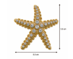Crystal Starfish Brooch - Image 
