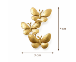 Golden Butterfly Trio Brooch - Image 