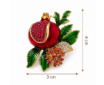 Crimson Pomegranate Brooch - Image 