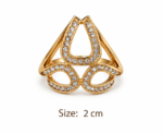 Crystal Bow Scarf Ring - Image 