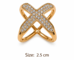 Crystal X Scarf Ring - Image 