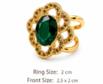 Emerald Bloom Scarf Ring - Image 