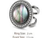 Iridescent Round Scarf Ring - Image 