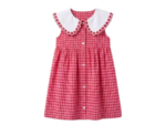 Girls Checkered Red Dress - Image 