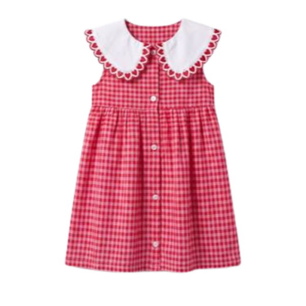 Girls Checkered Red Dress