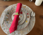 Red Fabric Dinner Napkin - Image 