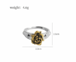 Golden Rose Collectible Ring Fixed Size - Image 