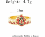 Demon Slayer Rengoku Collectible Ring Adjustable Size - Image 
