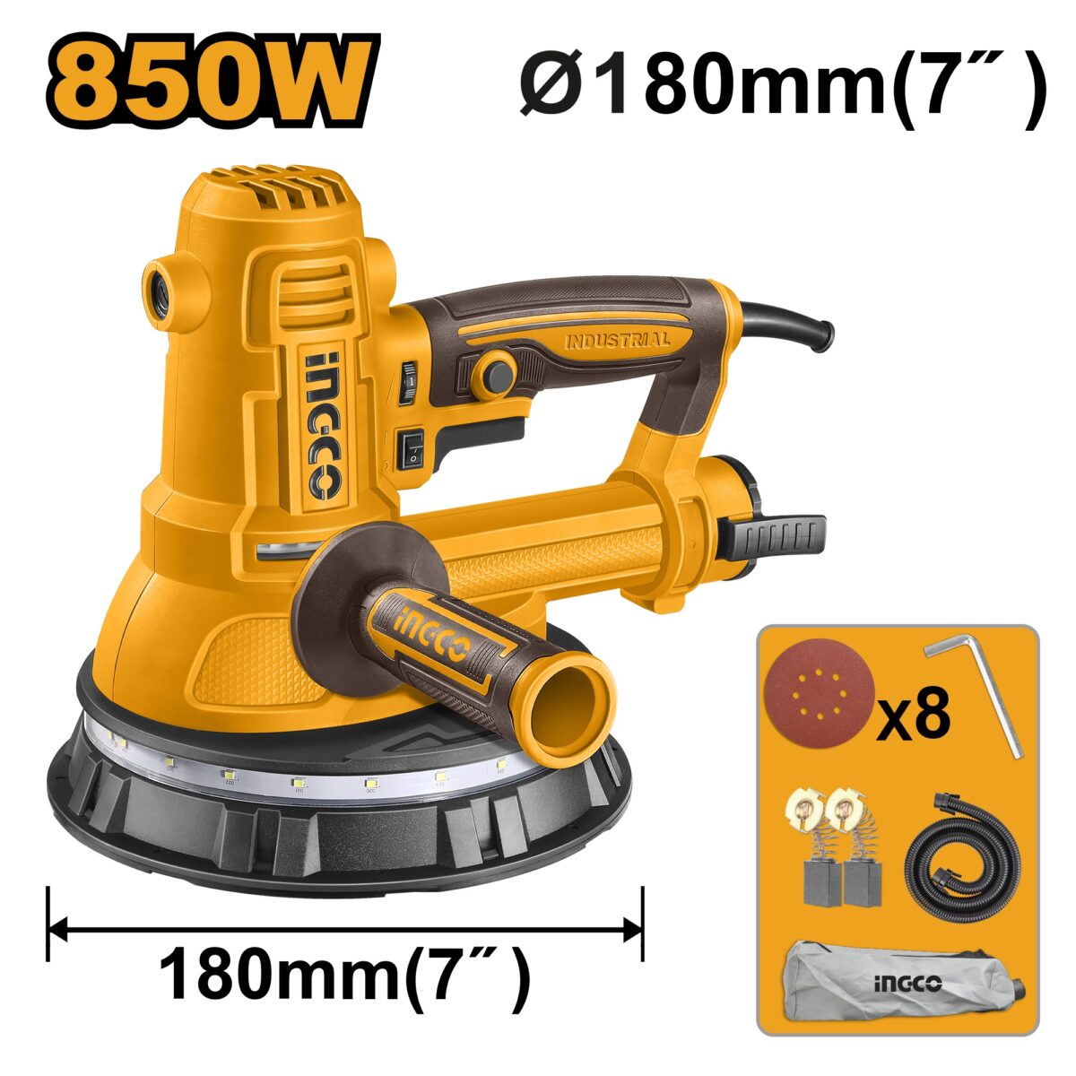 INGCO 850W Industrial Sander 180mm - Image 1