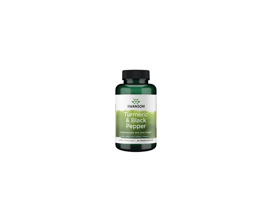 210 Turmeric & Black Pepper 600mg 90 Capsules Swanson - Image 1