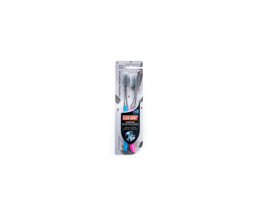 226 Toothbrush Charcoal Thin Bristles Duo Cleo Dent - Image 1