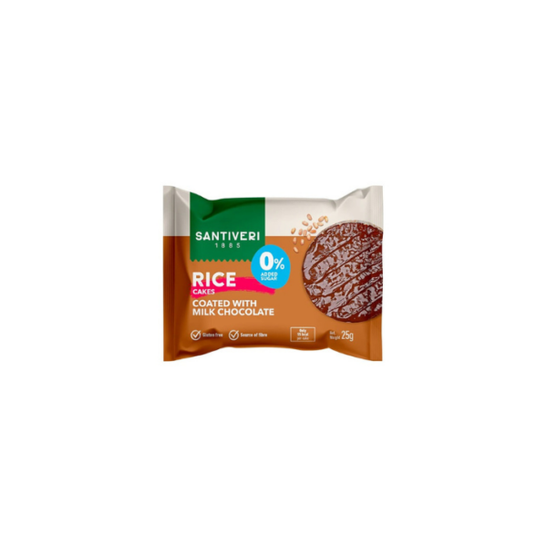Rice Cake Milk Chocolate 25g Santiveri