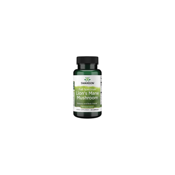 Lion’s Mane Mushroom 500mg 60 Capsules Swanson