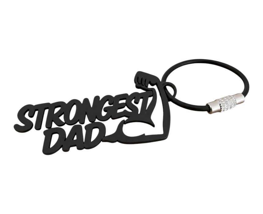 24 Strongest Dad Keychain - Image 1