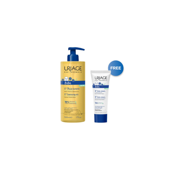 Bébé Cleansing Oil 500ml + Free Cold Cream 75ml Uriage