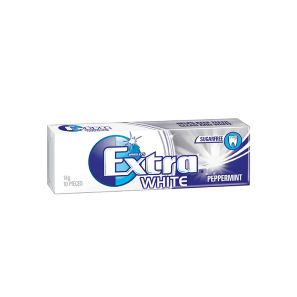 Gum White Peppermint Sugar Free 10 Pieces Extra