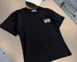 Boys Black Cotton T Shirt - Image 