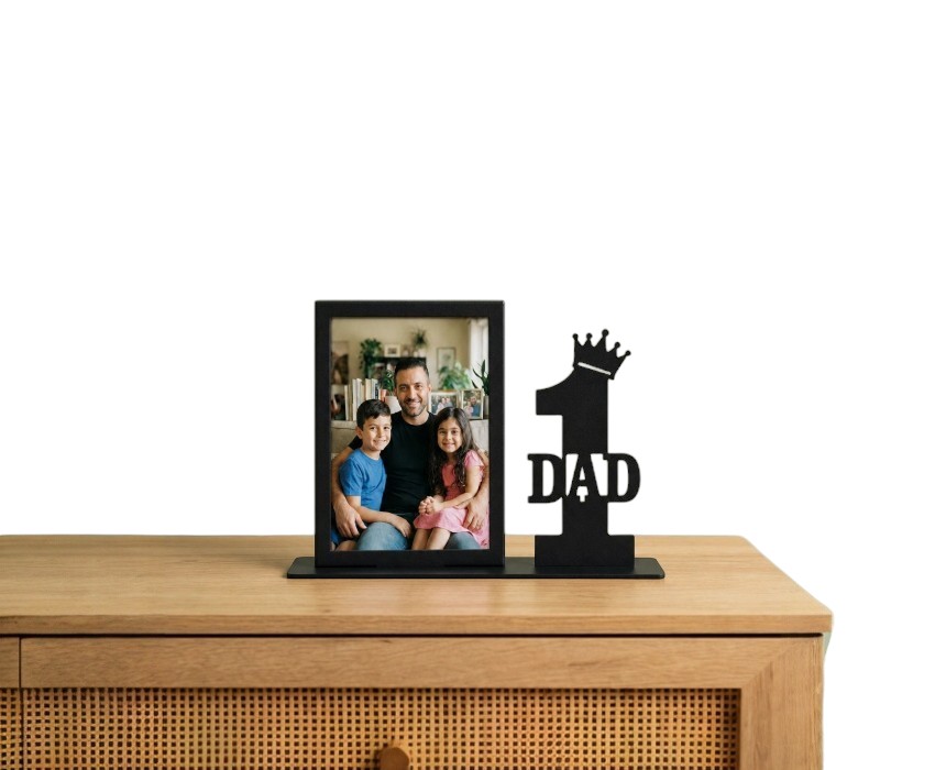 3 Number 1 Dad Photo Frame - Image 1