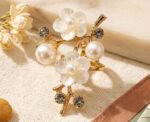 Pearl Blossom Branch Brooch - Image 