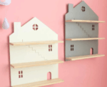 Wooden House Wall Shelf - Image 