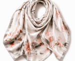 Women Magnolia Floral Scarf - Image 