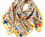 Women Floral Square Scarf - Image 