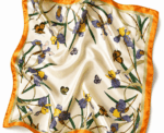 Women Iris Floral Scarf - Image 